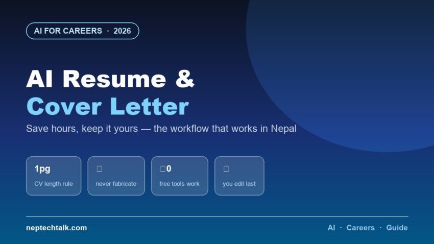 Using AI to write resumes and cover letters for Nepali job seekers