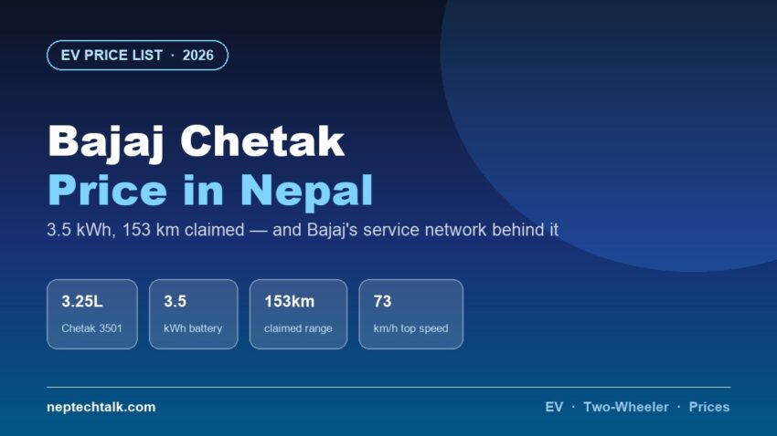 Bajaj Chetak electric scooter price in Nepal 2026