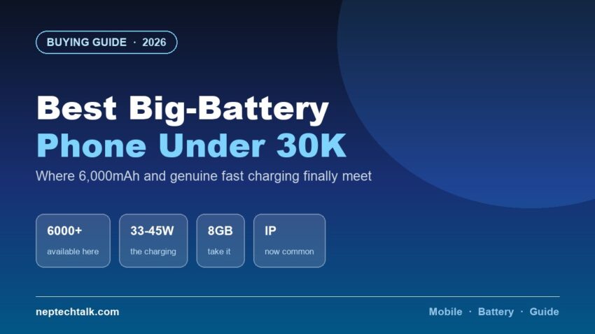 Best big-battery phones under NPR 30,000 in Nepal
