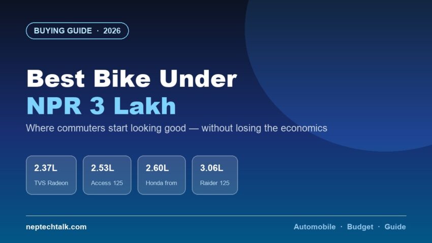 Best bikes under NPR 3 lakh in Nepal 2026