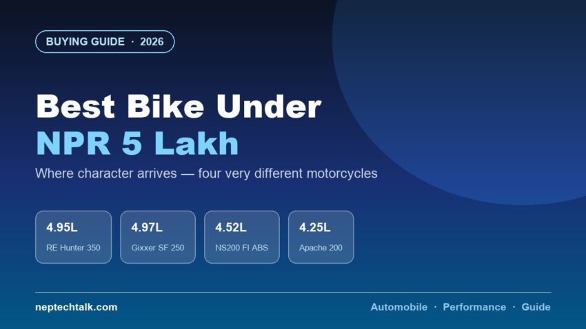 Best bikes under NPR 5 lakh in Nepal 2026
