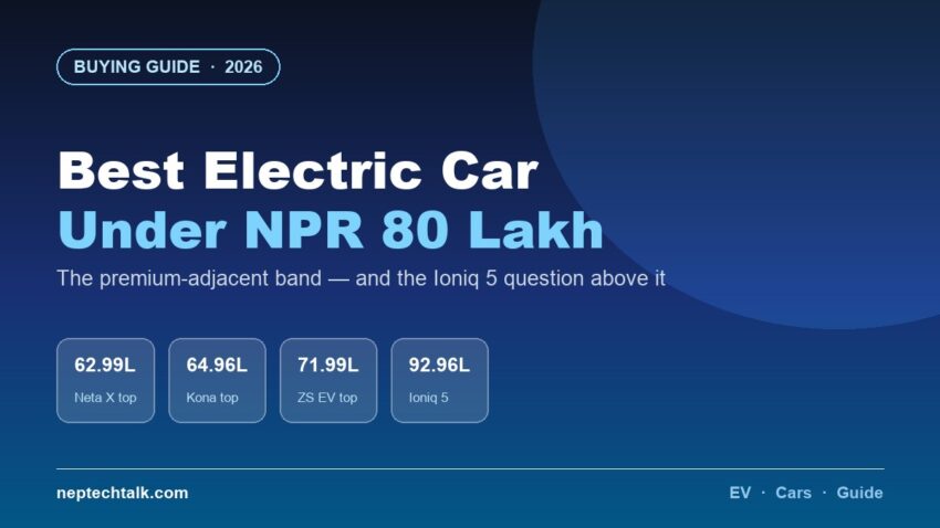 Best electric cars under NPR 80 lakh in Nepal 2026