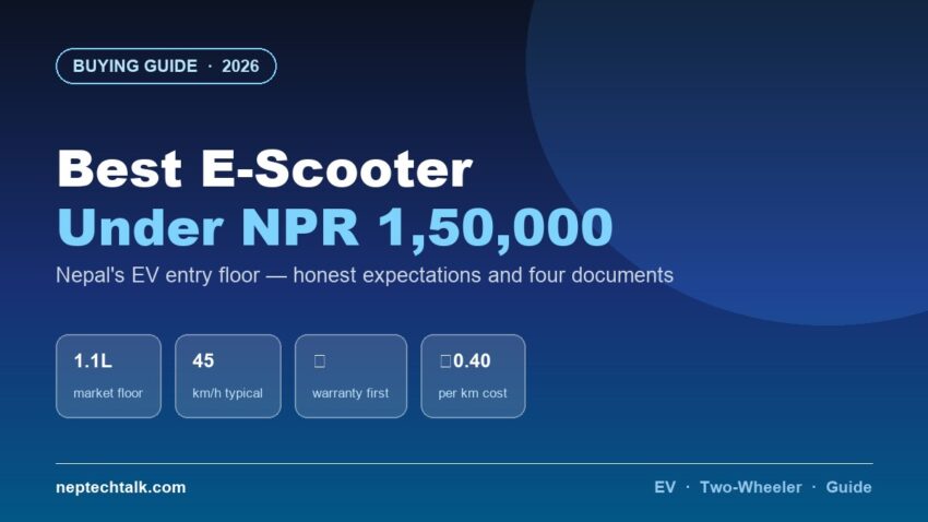 Best electric scooters under NPR 1,50,000 in Nepal 2026