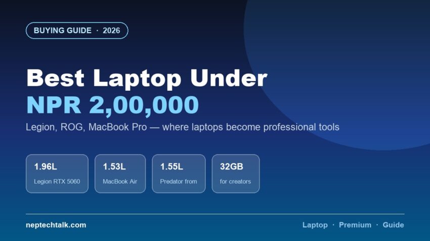 Best laptops under NPR 2,00,000 in Nepal 2026
