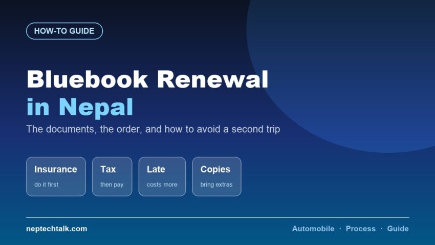 Bluebook renewal process in Nepal step by step