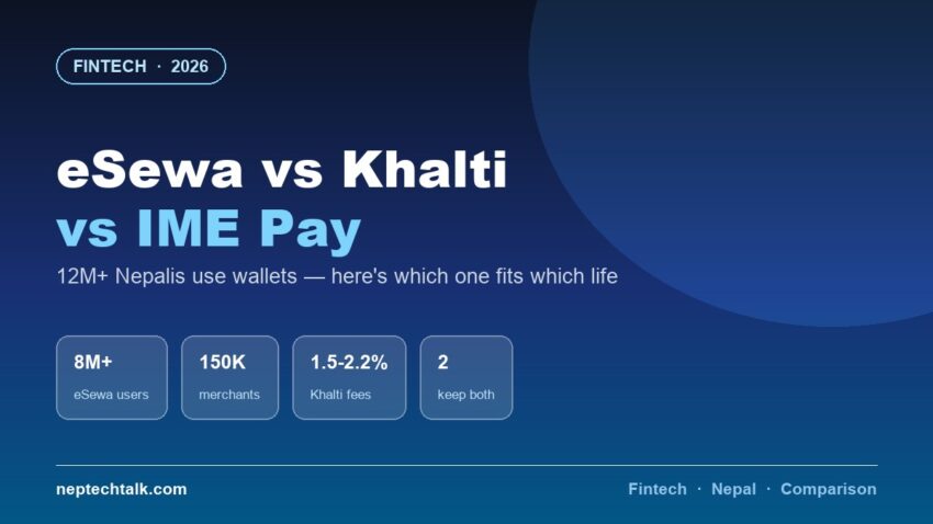 eSewa versus Khalti versus IME Pay digital wallet comparison Nepal