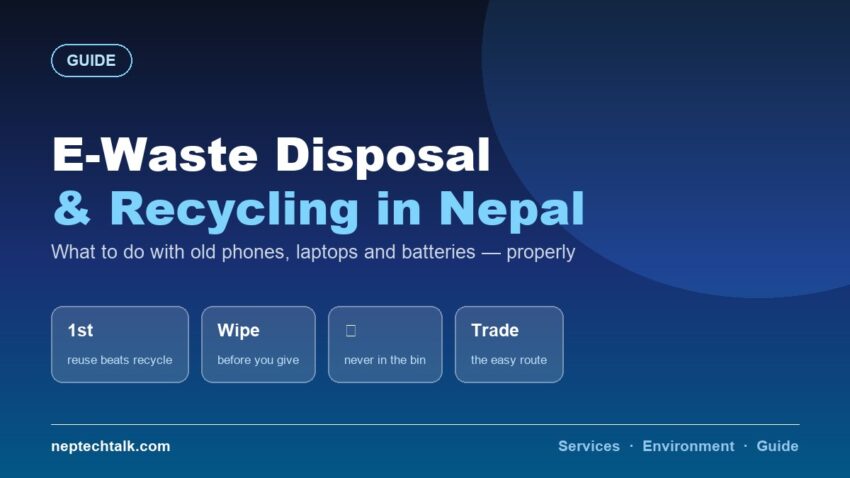 E-waste disposal and recycling options in Nepal