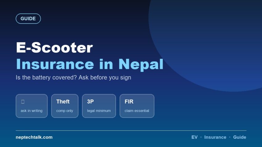 Electric scooter insurance in Nepal cost and coverage