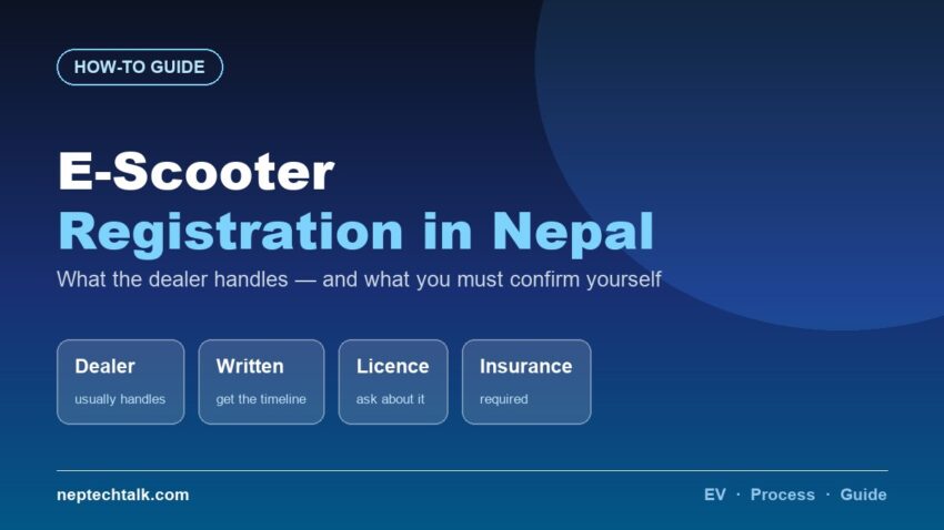Electric scooter registration and bluebook process in Nepal