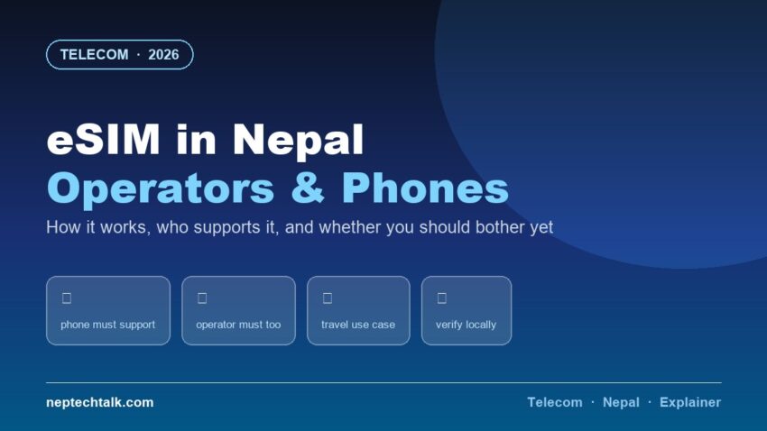 eSIM support in Nepal for operators and phones explained