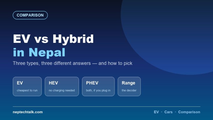 EV vs hybrid car comparison for Nepal