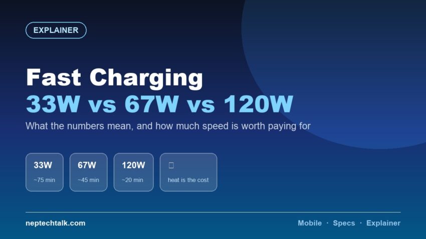 Fast charging wattage explained 33W vs 67W vs 120W