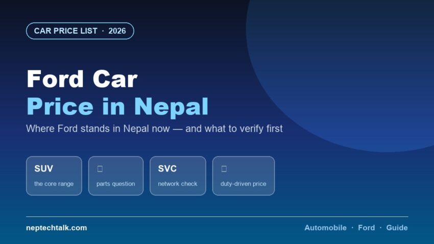 Ford car price in Nepal 2026