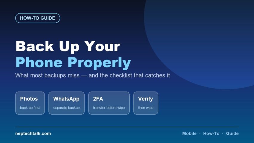 How to back up your phone properly before switching
