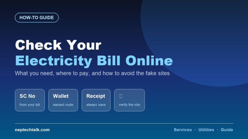 How to check electricity bill online in Nepal NEA