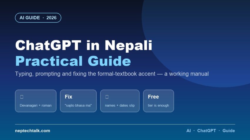 Using ChatGPT in the Nepali language practical guide