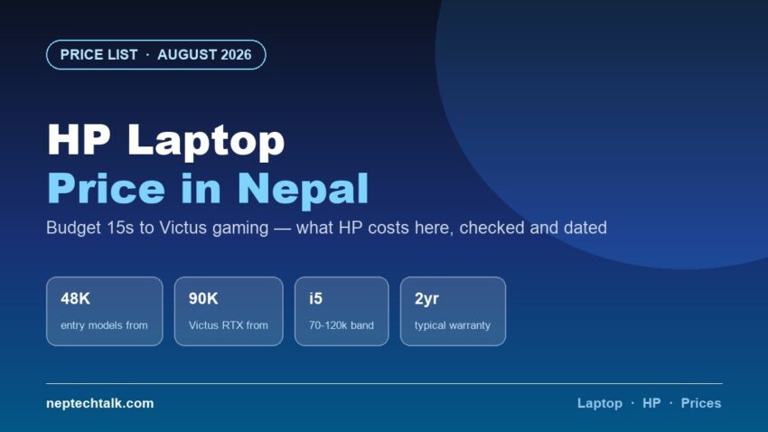 HP laptop price list in Nepal for 2026 including Victus and Pavilion