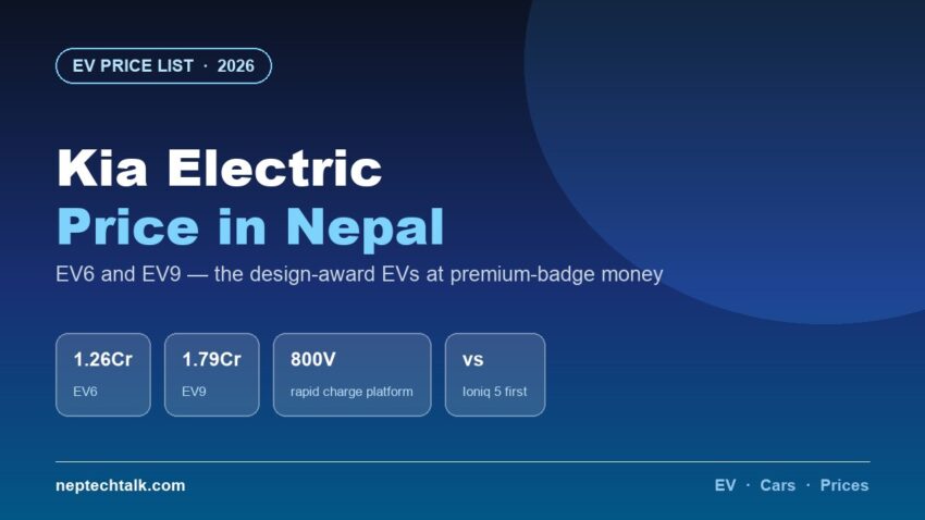 Kia electric car price in Nepal 2026 with EV6 and EV9