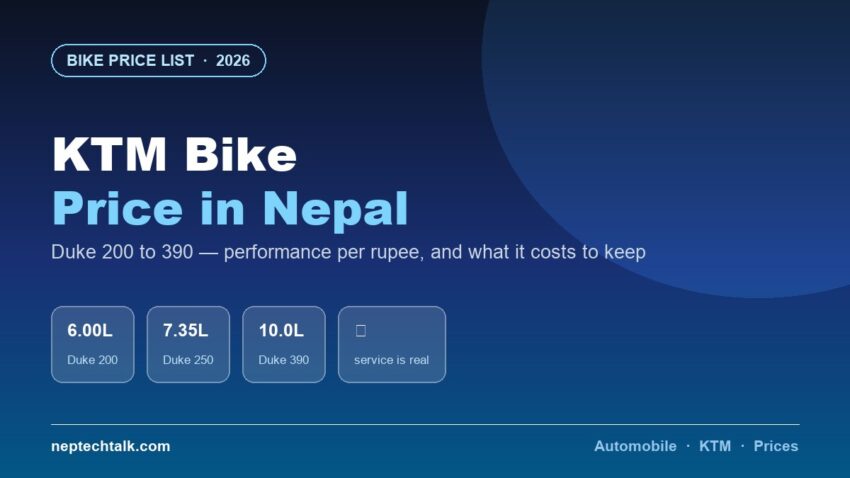 KTM Duke bike price list in Nepal 2026