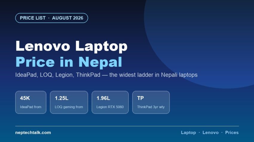 Lenovo laptop price list in Nepal 2026 with IdeaPad LOQ and Legion