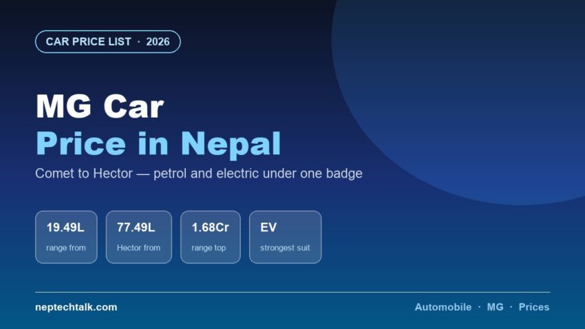 MG car price list in Nepal 2026 with Hector and Astor