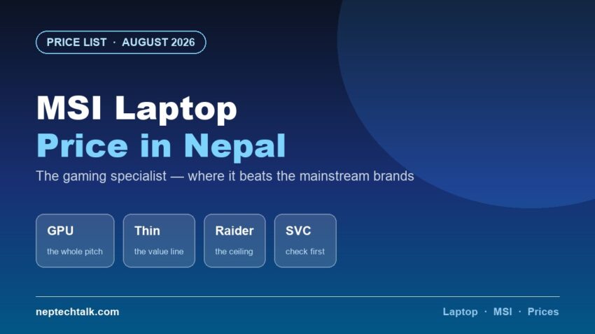 MSI gaming laptop price in Nepal 2026