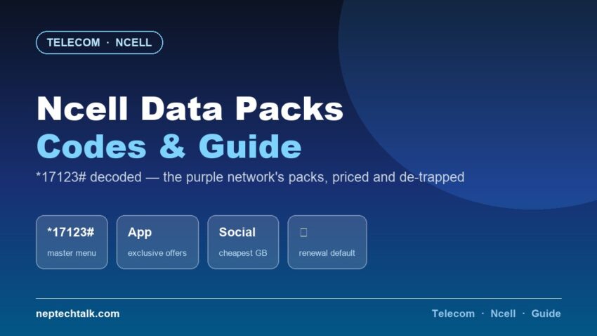 Ncell data pack list with USSD codes 2026