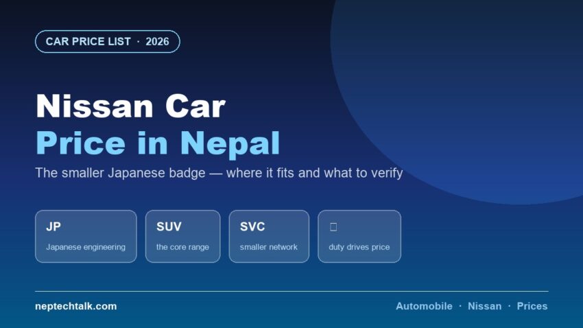 Nissan car price in Nepal 2026