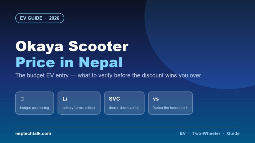 Okaya electric scooter price in Nepal 2026 buying guide