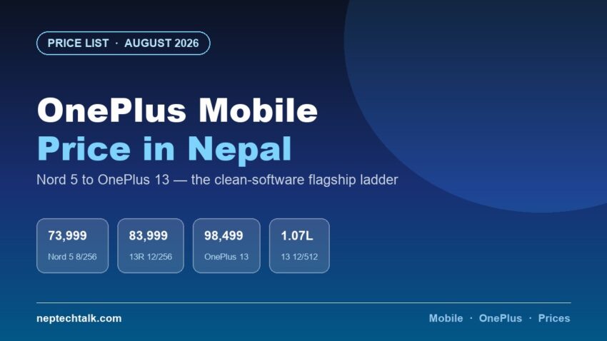 OnePlus mobile price list in Nepal August 2026