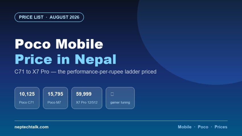 Poco mobile price list in Nepal August 2026