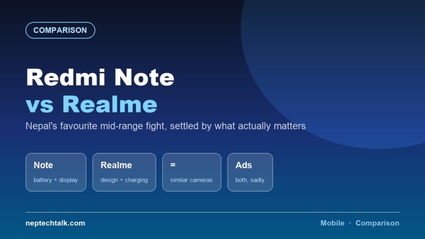 Redmi Note versus Realme number series comparison for Nepal