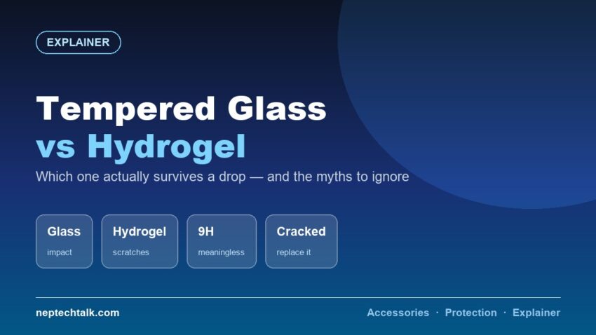 Tempered glass vs hydrogel screen protector comparison