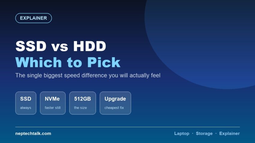 SSD vs HDD laptop storage comparison Nepal