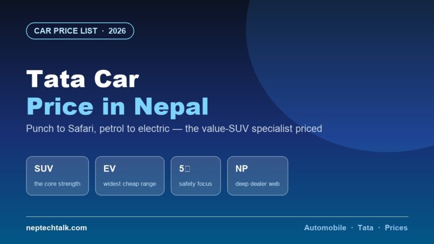 Tata car price list in Nepal 2026