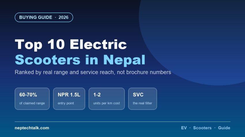 Top 10 electric scooters in Nepal 2026 ranked