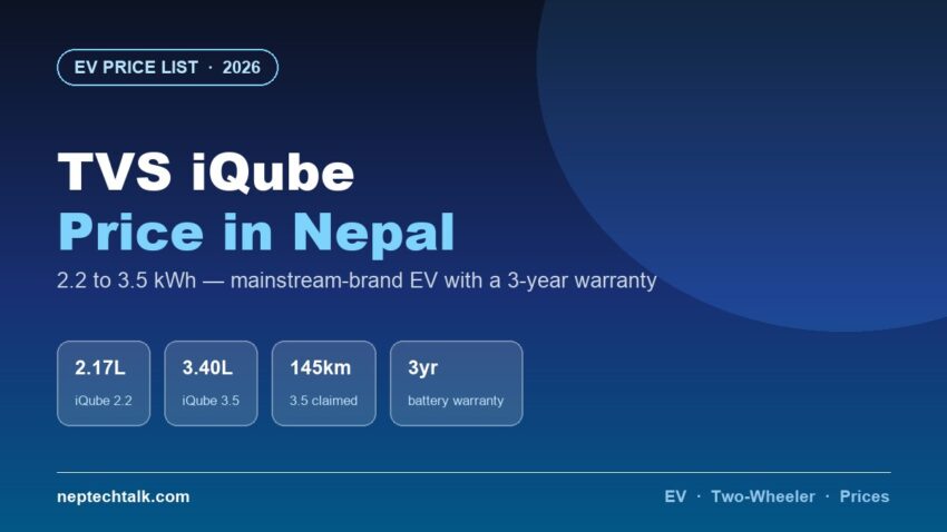 TVS iQube electric scooter price in Nepal 2026